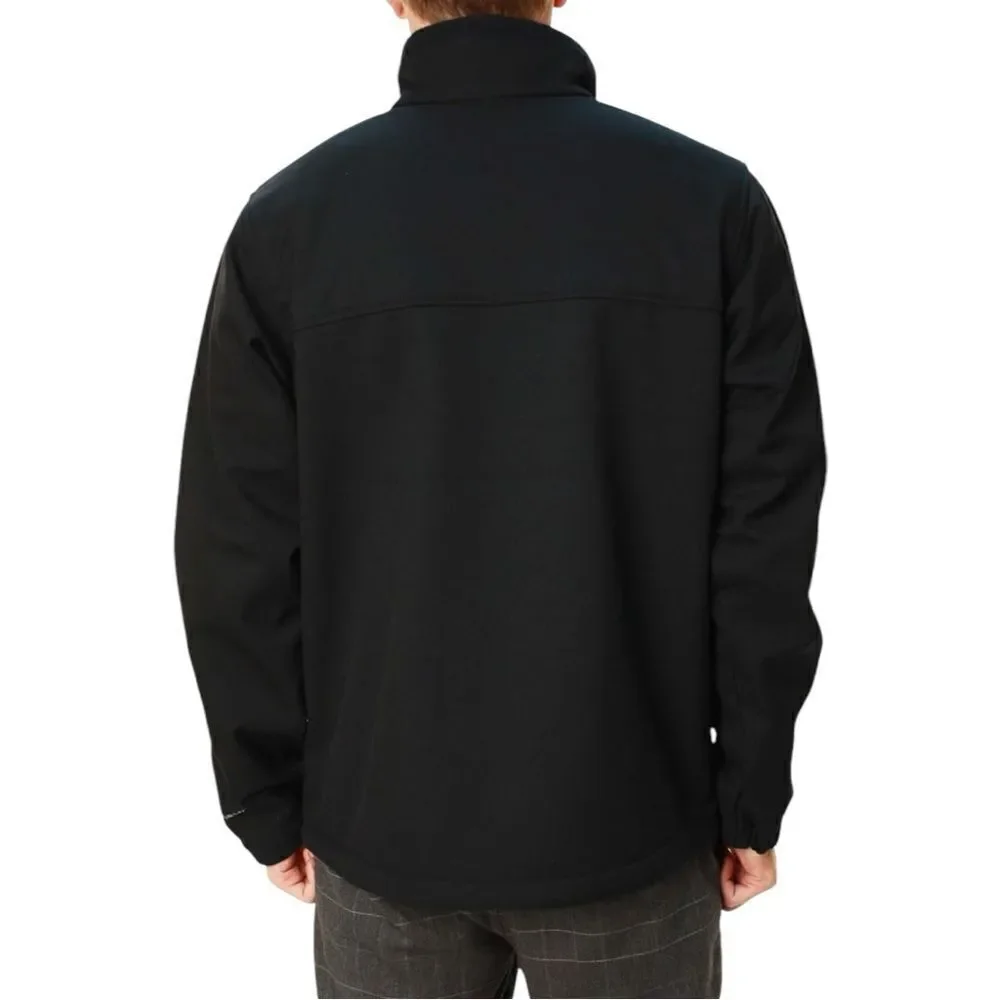 Columbia Mens Mt. Village Softshell Black Zip Up Windbreaker Jacket Sz S Zip up